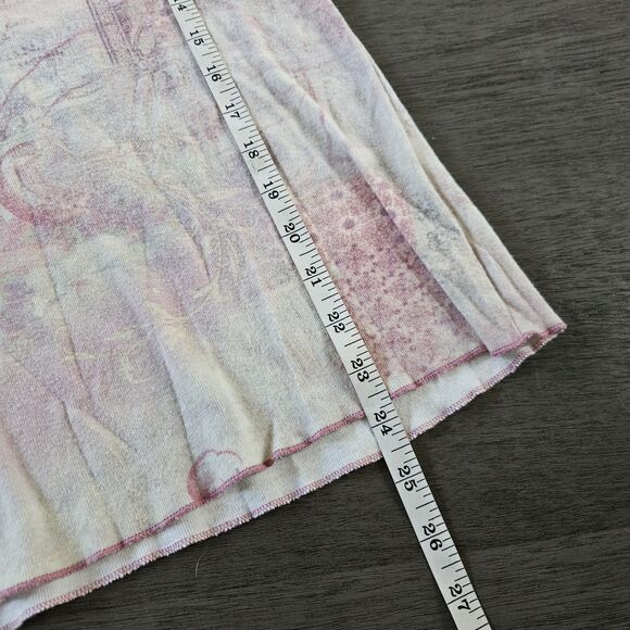 VTG B Friends Pink Fairy Y2K Graphic Fitted T-Shirt Size M Coquette Rhinestones - Picture 5 of 7